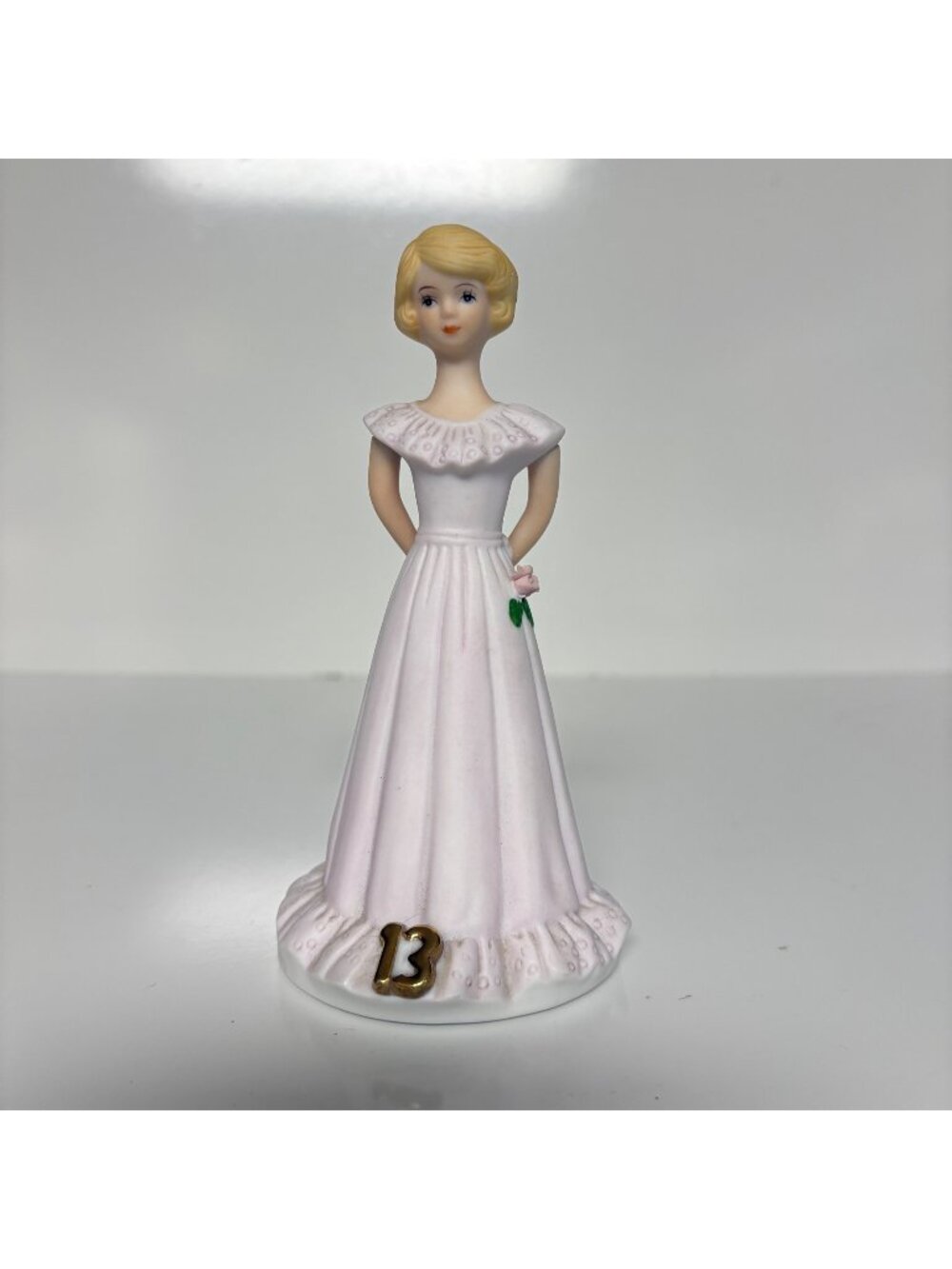 Growing Up Birthday Girls Figurine Age 13 Blonde Enesco 1981 Vintage Collectible